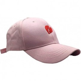 Baseball Caps Broken Heart Dad Hat Embroidered Curved Adjustable Baseball Cap (Pink) - CG18I3DNEG6 $12.58