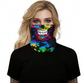 Balaclavas Seamless Rave Face Cover Bandana-Neck Gaiter Tube Headwear Motorcycle Face Scarf - Skull 4 - CY1989OMAAS $10.17