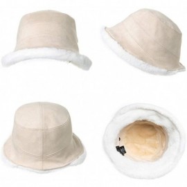 Bucket Hats Ladies Wool Cloche Hats Winter Bucket Hat 1920s Vintage Derby Hat Foldable - 00088_caramel - CG192DWX8M6 $15.32