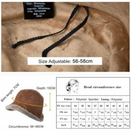 Bucket Hats Ladies Wool Cloche Hats Winter Bucket Hat 1920s Vintage Derby Hat Foldable - 00088_caramel - CG192DWX8M6 $15.32