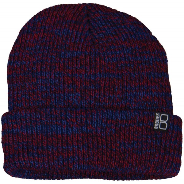 Skullies & Beanies Shermy Marled Yarn Rib Knit Cuff Cap - Blue Mix - C318LKW295L $20.04