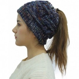 Skullies & Beanies Womens Ponytail Beanie Knit Warm Winter Hat - 2 - CO18Z0T4C47 $19.01