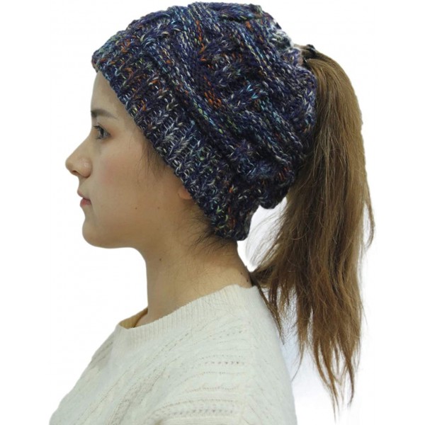 Skullies & Beanies Womens Ponytail Beanie Knit Warm Winter Hat - 2 - CO18Z0T4C47 $8.48