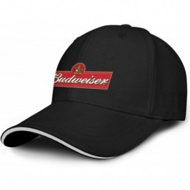 Baseball Caps Budweiser-Logos- Woman Man Baseball Caps Cotton Trucker Hats Visor Hats - Black-83 - C218WIMCMLT $13.60