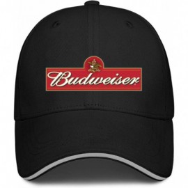 Baseball Caps Budweiser-Logos- Woman Man Baseball Caps Cotton Trucker Hats Visor Hats - Black-83 - C218WIMCMLT $13.60