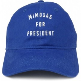 Baseball Caps Mimosas for President Embroidered 100% Cotton Adjustable Cap - Royal - C812IZKE6DP $31.85
