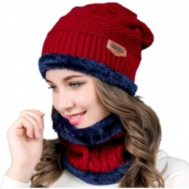 Baseball Caps Winter Beanie Hat Scarf Set Slouch Warm Knit Hat Neck Warmer for Men Women Kids - Color-c - CV188CWKU5Y $19.39