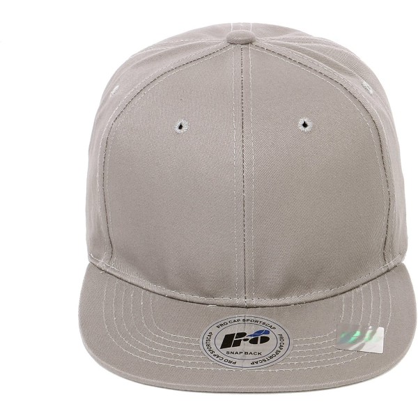 Baseball Caps Snapback Cap- Blank Hat Flat Visor Baseball Adjustable Caps (One Size) - Grey - CA180682OD4 $9.02