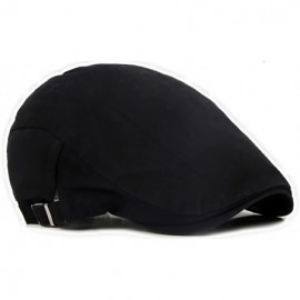 Newsboy Caps Men's Cotton Flat Ivy Gatsby Newsboy Driving Hat Cap - Black - CB12G66G33L $12.08