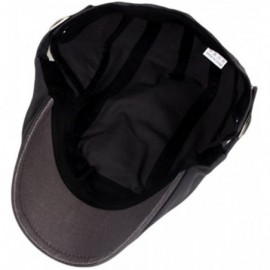 Newsboy Caps Men's Cotton Flat Ivy Gatsby Newsboy Driving Hat Cap - Black - CB12G66G33L $12.08