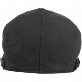 Newsboy Caps Men's Cotton Flat Ivy Gatsby Newsboy Driving Hat Cap - Black - CB12G66G33L $12.08