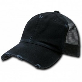 Baseball Caps Vintage Mesh Cap - Black + Chocolate - C0118B4KSMT $19.74