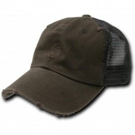 Baseball Caps Vintage Mesh Cap - Black + Chocolate - C0118B4KSMT $19.74