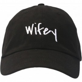 Baseball Caps Wifey - Black Embroidered Ball Cap - CY12LQMH5KZ $15.13