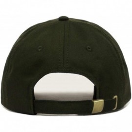 Baseball Caps Baseball Embroidered Unstructured Adjustable Multiple - Olive - CQ18N8M79GD $21.17