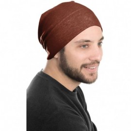 Skullies & Beanies Mens Relaxed Beanie - 100% Cotton Beanie Hats for Guys - Autumn - C2184GWMH0N $22.07