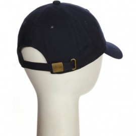 Baseball Caps Customized Letter Intial Baseball Hat A to Z Team Colors- Navy Cap Black White - Letter J - CH18ESZYEOG $10.10