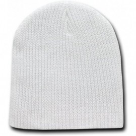 Skullies & Beanies 8 Inch Short Knit Watch Cap Beanie - White - C7110DKZA71 $12.95