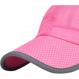 Bucket Hats Unisex Mesh Brim Tennis Cap Outside Sunscreen Quick Dry Adjustable Baseball Hat - A-rose Pink - CC182AK29MY $15.62