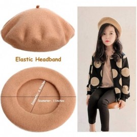 Berets French Wool Berets Hat Classic Fashion Warm Beanie Cap for Girls - Skin - CM12N74RD3S $10.18