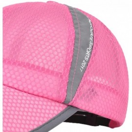 Bucket Hats Unisex Mesh Brim Tennis Cap Outside Sunscreen Quick Dry Adjustable Baseball Hat - A-rose Pink - CC182AK29MY $15.62