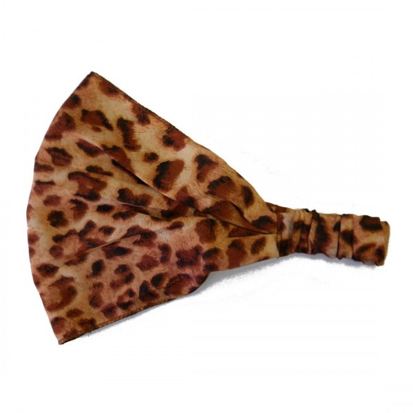 Headbands 8.5 Inch Reddish Brown Leopard Soft Wide Head Wrap (Motique Accessories) - Reddish Brown - CR11LQIKFPH $8.01