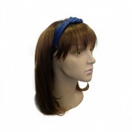 Headbands Blue Braided Leather Knotted Headwrap Hair Band Elastic Fashion Headband - Blue - CK11OWH904B $8.72