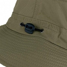 Sun Hats Outdoor Sun Protection Fishing Hat Wide Brim Breathable Bucket Safari Boonie Cap for Men and Women - Khaki - CU18RNL...