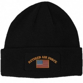 Skullies & Beanies Patch Beanie for Men & Women Retired Air Force Embroidery Skull Cap Hats 1 Size - Black - CB186H82Z59 $34.11