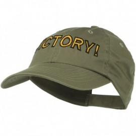 Baseball Caps Victory Embroidered Washed Cap - Olive - CP11MJ3TAUN $21.49