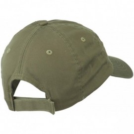 Baseball Caps Victory Embroidered Washed Cap - Olive - CP11MJ3TAUN $21.49