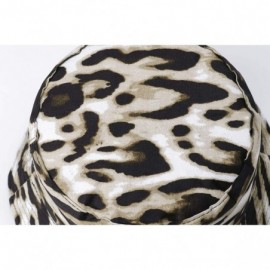 Bucket Hats Reversible Leopard Bucket Hats Women Fashion Floppy Sun Cap Packable Fisherman Hat - P-cheetah - CP1970CUEGA $8.32