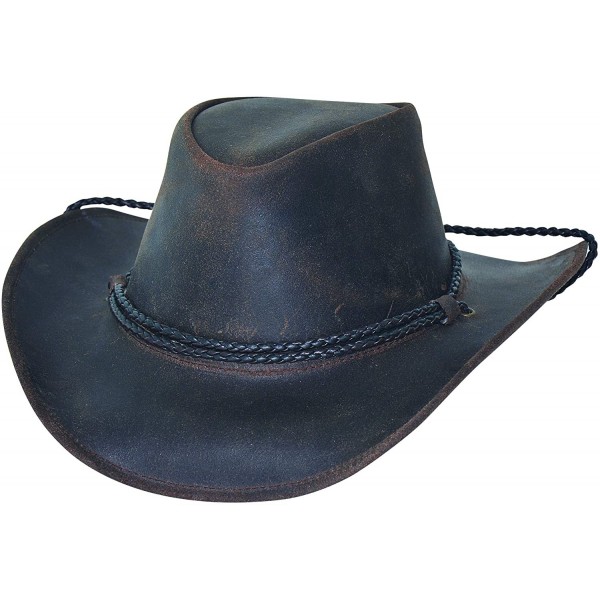 Cowboy Hats Bullhide Hilltop - Leather Cowboy Hat - Chocolate - CY18DIYI4DA $41.14