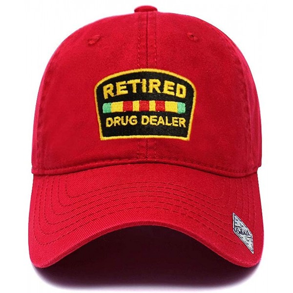 Baseball Caps Retired Drug Dealer Hat Dad Hat Cotton Baseball Cap Polo Style Low Profile PC101 - Pc101 Red - CM185OZG987 $13.64