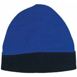 Skullies & Beanies Knitting Beanie Winter Cap - Royal/Black - C7110J7P18H $7.58