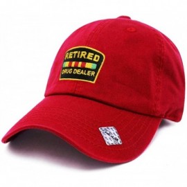 Baseball Caps Retired Drug Dealer Hat Dad Hat Cotton Baseball Cap Polo Style Low Profile PC101 - Pc101 Red - CM185OZG987 $13.64