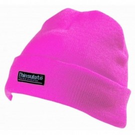 Skullies & Beanies Unisex Hi-Vis Thermal 3M Thinsulate Winter Hat - Lime - CU11J60TWBP $9.70