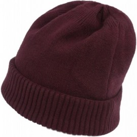 Skullies & Beanies Women's Dual Layer Reversible Beanie Hat - Burgundy - CW187D6DO9Z $19.02