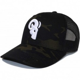 Baseball Caps Trucker Hat - Snapback Two-Tone Mesh Durable Comfortable Fit Premium Quality - Black Camo / White - CR18Y7LNISA...
