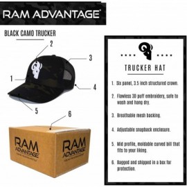 Baseball Caps Trucker Hat - Snapback Two-Tone Mesh Durable Comfortable Fit Premium Quality - Black Camo / White - CR18Y7LNISA...