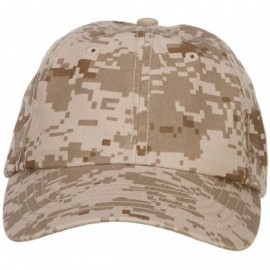 Baseball Caps Enzyme Washed Camo Cap - Desert Digital - C218EG63SDT $19.22