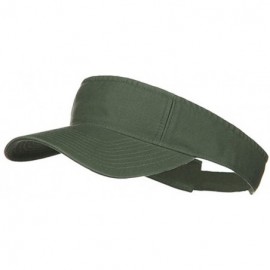 Visors Pro Style Cotton Twill Washed Visor - Olive - CH1153M7MC1 $8.56