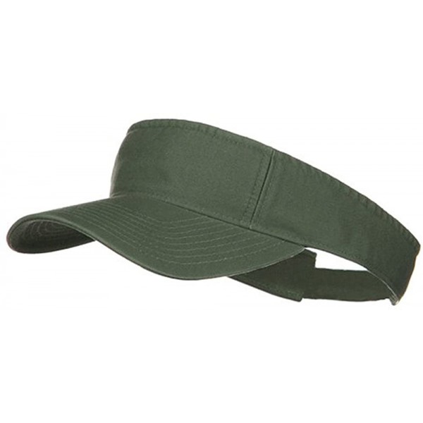 Visors Pro Style Cotton Twill Washed Visor - Olive - CH1153M7MC1 $8.56