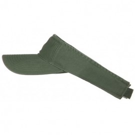 Visors Pro Style Cotton Twill Washed Visor - Olive - CH1153M7MC1 $8.56