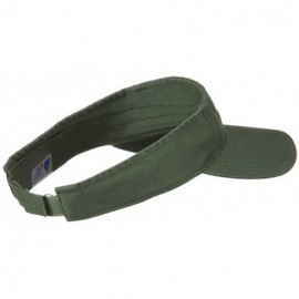 Visors Pro Style Cotton Twill Washed Visor - Olive - CH1153M7MC1 $8.56