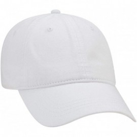 Baseball Caps 6 Panel Low Profile Garment Washed Pigment Dyed Baseball Cap - White - C311918ISTJ $18.79