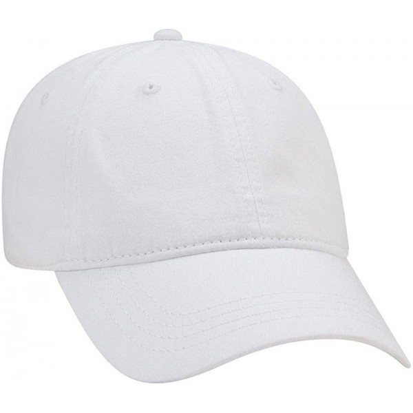 Baseball Caps 6 Panel Low Profile Garment Washed Pigment Dyed Baseball Cap - White - C311918ISTJ $8.90