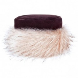 Bomber Hats Faux Fur Trimmed Winter Hat for Women - Classy Russian Hat with Fleece - Brown - Ivory Fox - C512LWE8AK5 $21.57