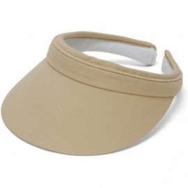 Visors Sports Cotton Twill Visor - Khaki - C511L2P6LNT $8.40