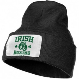 Skullies & Beanies Women & Men Irish Boxing Winter Warm Beanie Hats Stretch Skull Ski Knit Hat Cap - Black - CN18NA3X6YS $18.42
